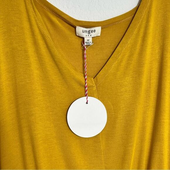 UMGEE YELLOW MUSTARD COLOR WOMEN BIG SLEEVE BLOUSE SIZE MEDIUM BRAND NEW - Picture 6 of 6